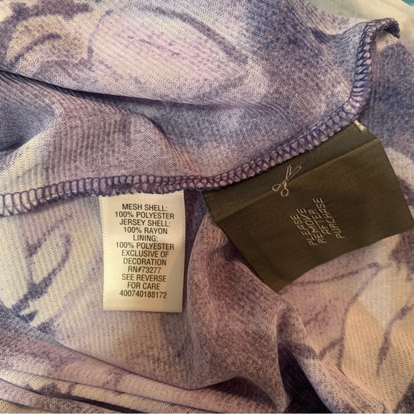 Simply Vera Vera Wang Lavender Patterned maxi Dress, low high asymmetrical - Picture 7 of 7